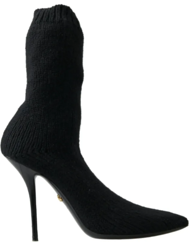 Stiletto Heel Mid Calf Boots