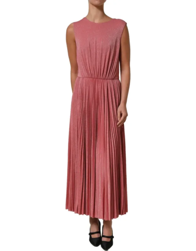 Pleated Sleeveless Max Dress
