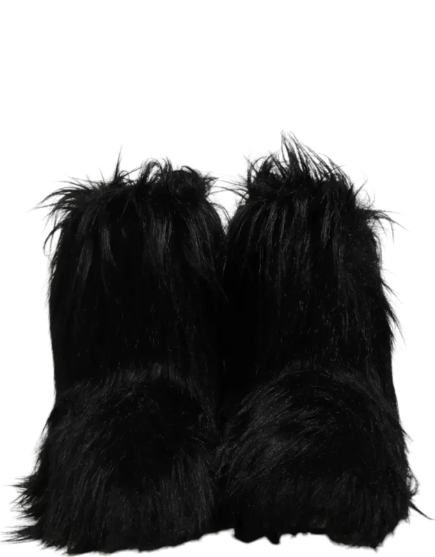 Faux Fur Mid Calf Boots