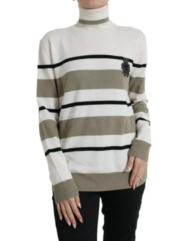 Multicolor Stripe Wool Logo Pullover Sweater