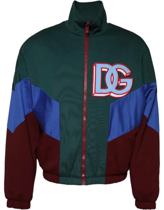 Multicolor Cotton Logo Full Zip Jacket
