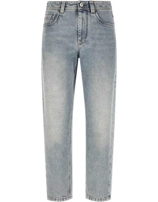 Cotton Tapered Jeans