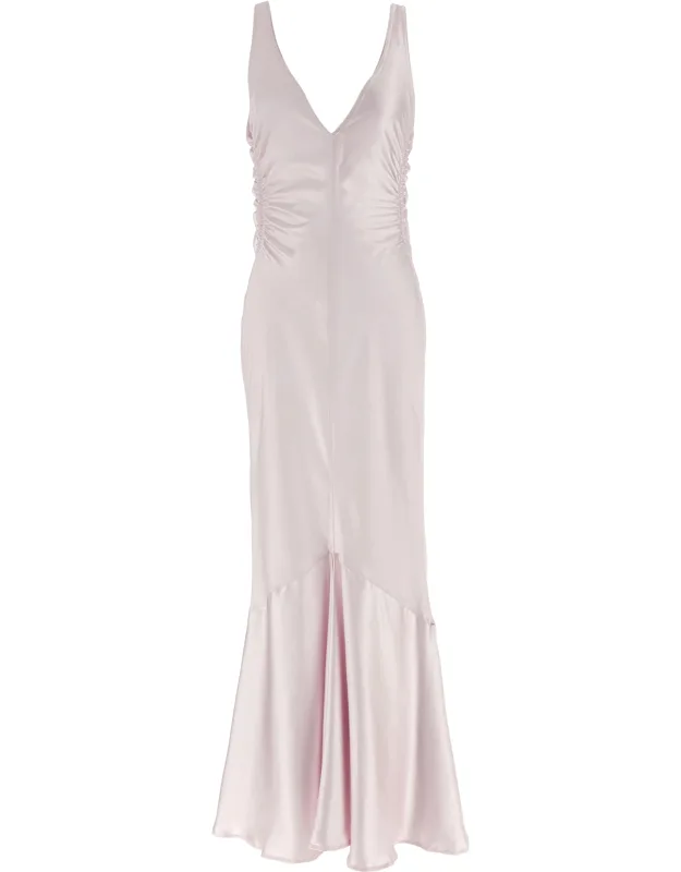 Multicolor Polyester Long Dress
