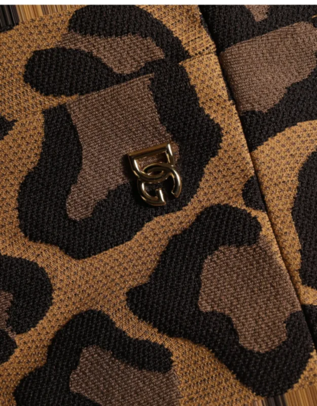 Leopardprint Flared A-line Mini Dress
