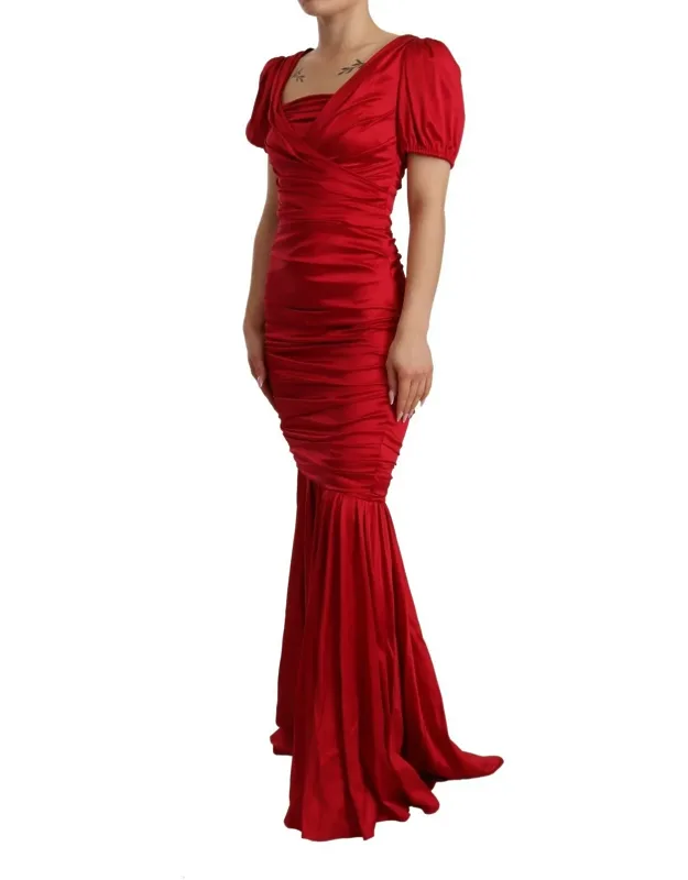 Silk Stretch Sheath Mermaid Gown