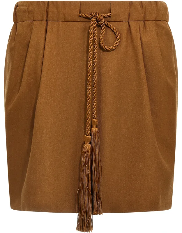 Virgin Wool Long Skirt
