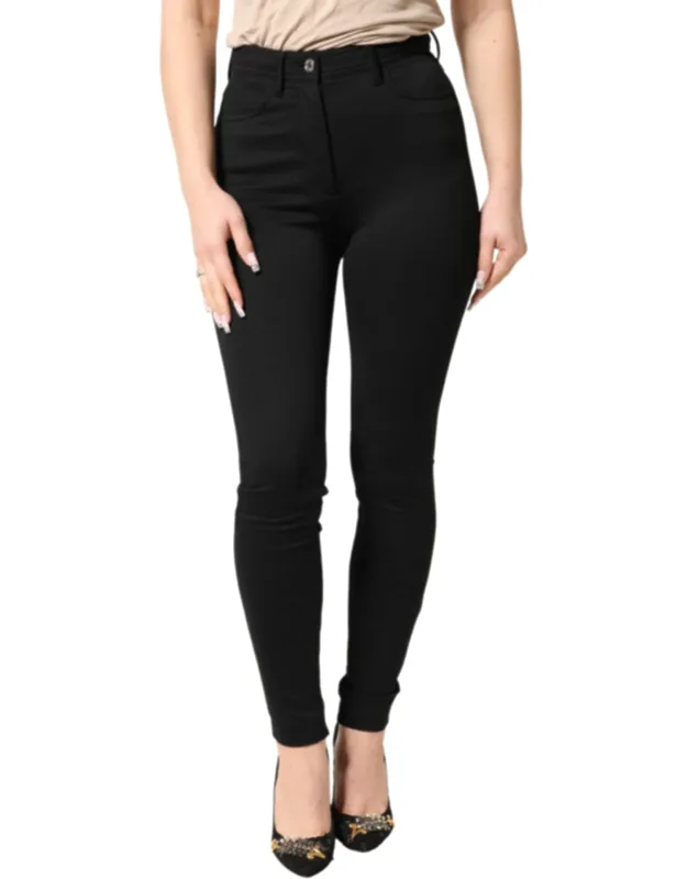 Nylon Stretch Skinny High Waist Pants