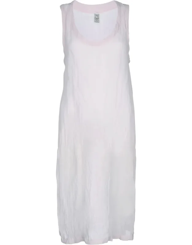Crinkled Gauze Tank Dress