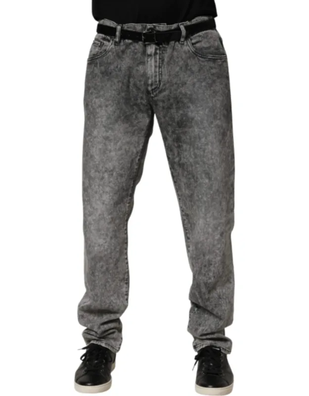 Straight Leg Denim Jeans