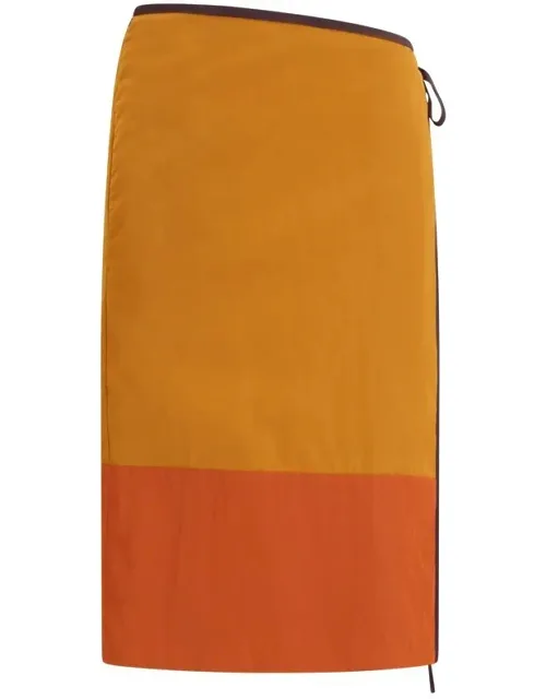 Nylon Midi Skirt