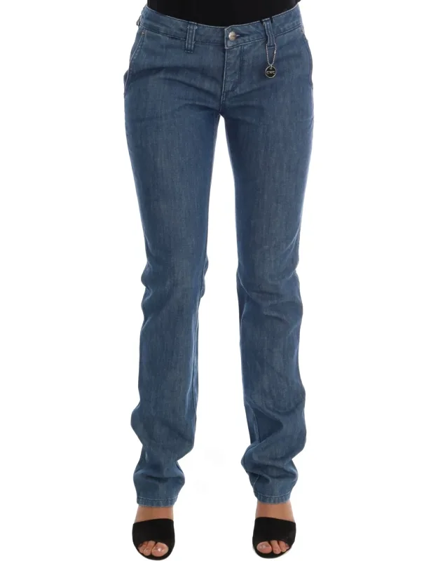 Blue Wash Cotton Slim Denim Jeans