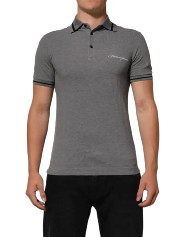 Logo Embroidery Collared Polo T-shirt