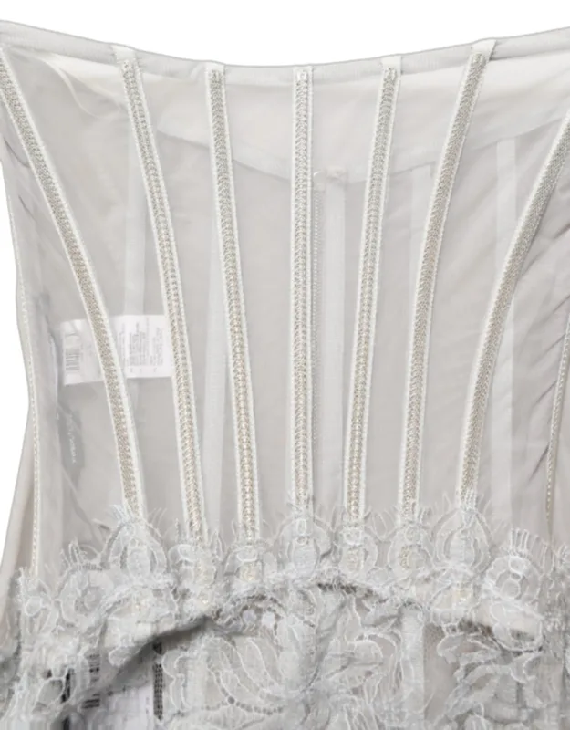 Lace Corset Style Bodice Maxi Dress