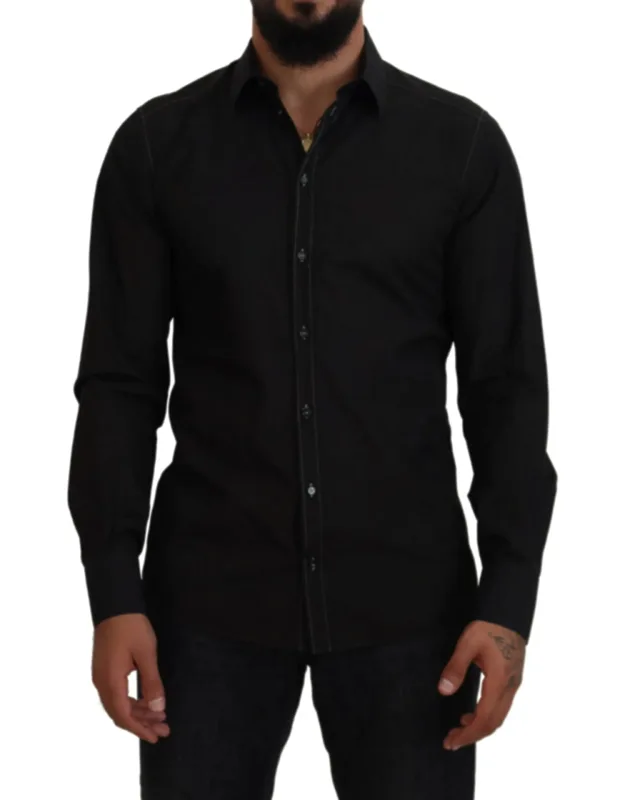 Collared Long Sleeve Gold Shirt