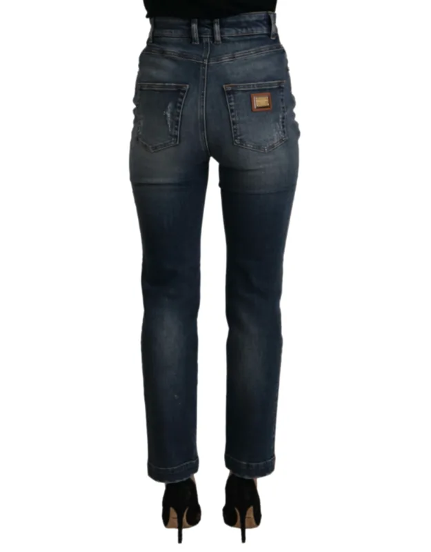 Denim Crystal Embellished Jeans