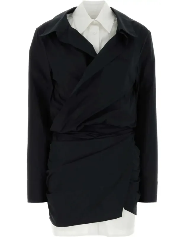 Stretch Poplin Mini Dress