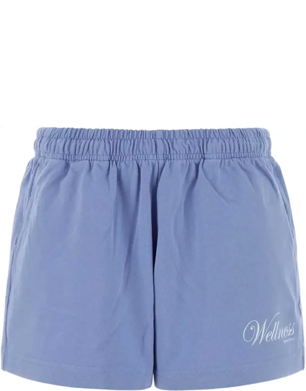Light-blue Cotton Shorts