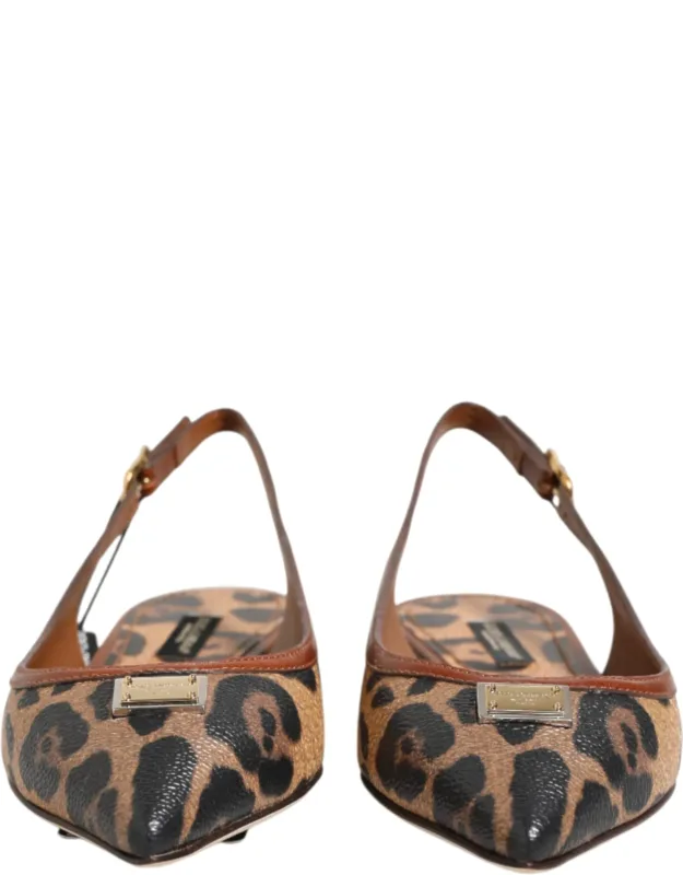 Leopard Slingback Flats