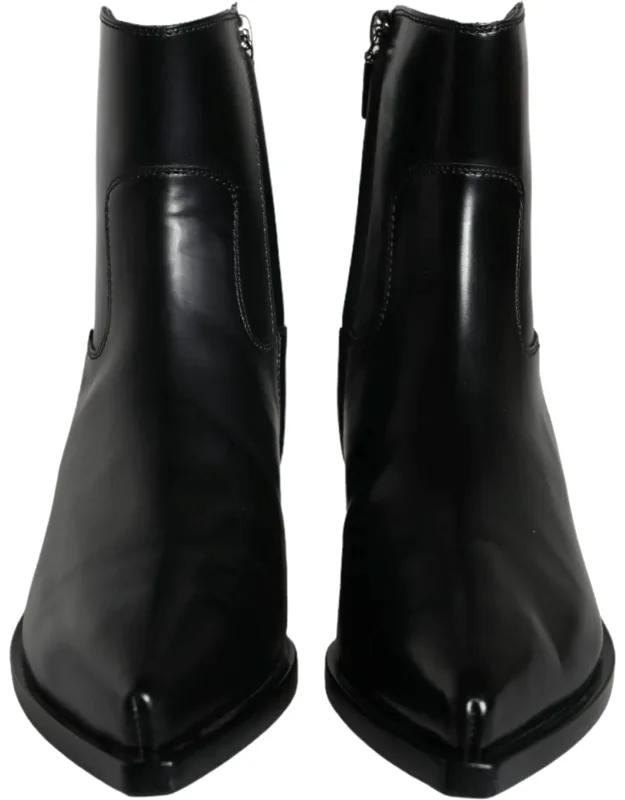 Leather Ankle Booties