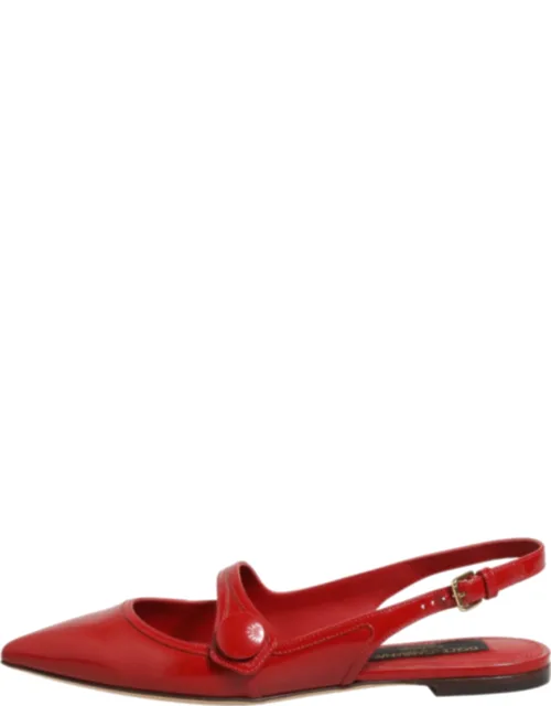 Leather Slingback Flats