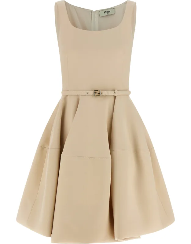 Multicolor Wool Short Dress