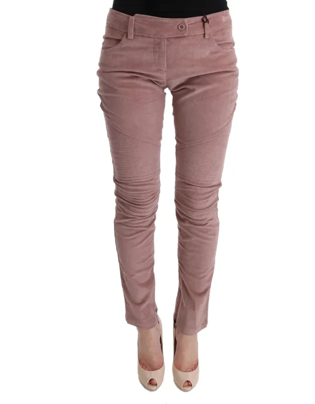 Cropped Velvet Casual Pants