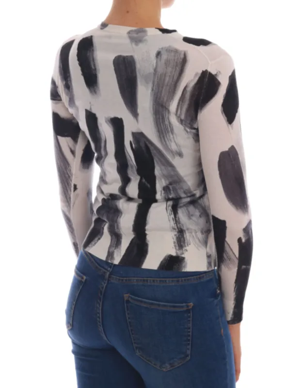 Lightweight Silk Paint Stroke Cardigan