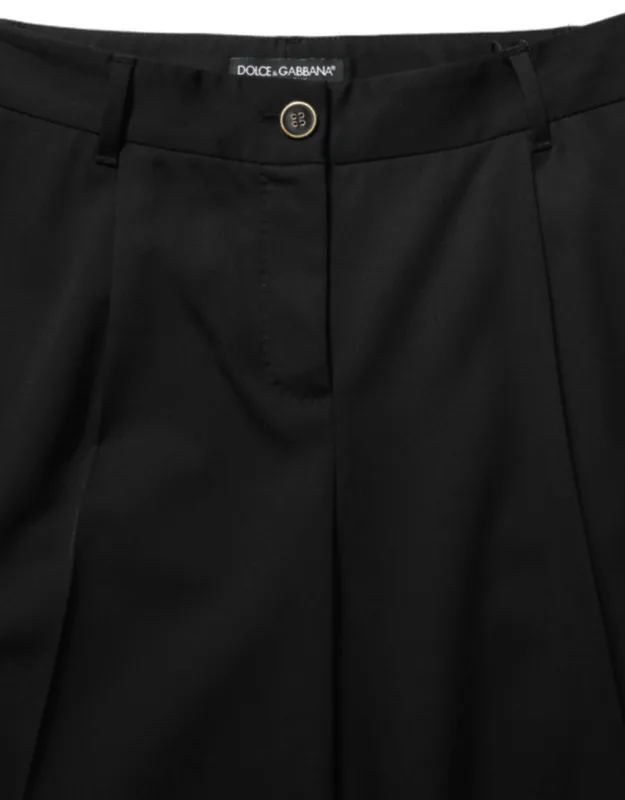 High Waist Straight Dress Trousers