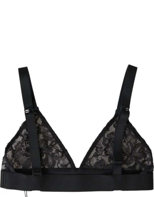 Floral Lace Nylon Stretch Bra