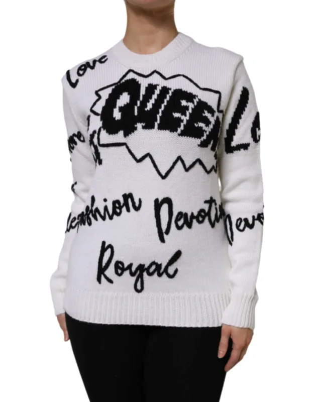 Wool Knit Crew Neck Pullover Sweater