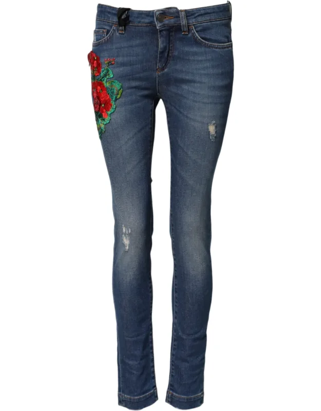 Low Waist Skinny Denim Jeans