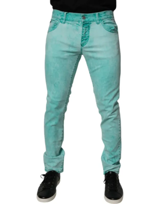 Tie Dye Cotton Skinny Denim Jeans