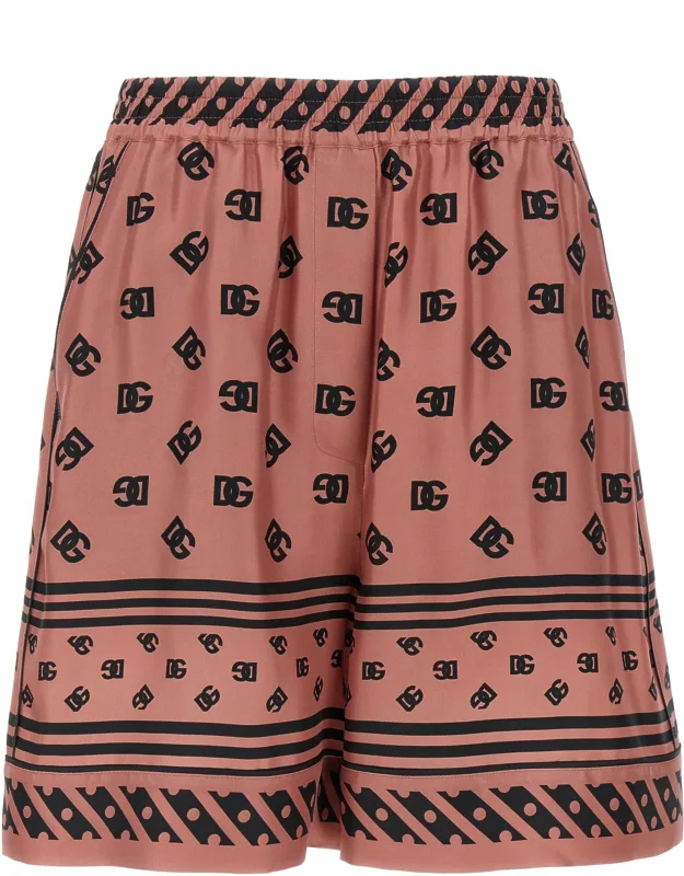 Multicolor Silk Bermuda Shorts