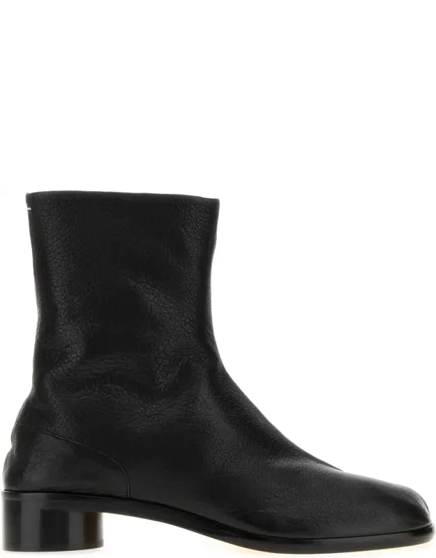Leather Tabi Ankle Boots