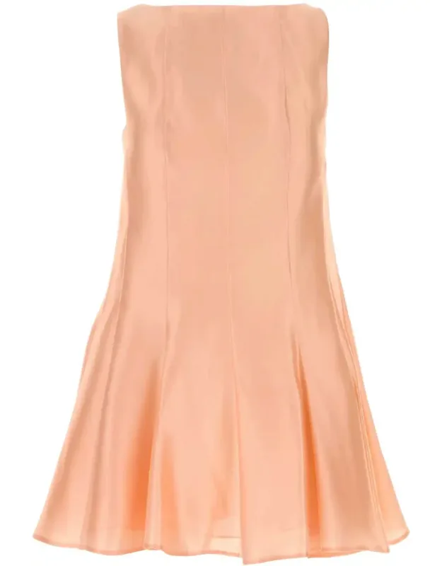 Peach Twill Mini Dress