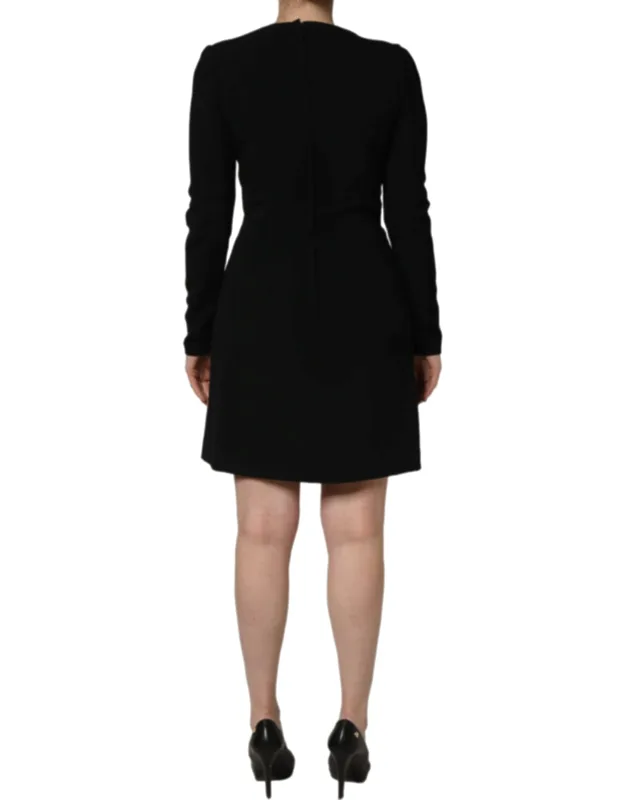 Long Sleeve Scoop Neck Mini Dress