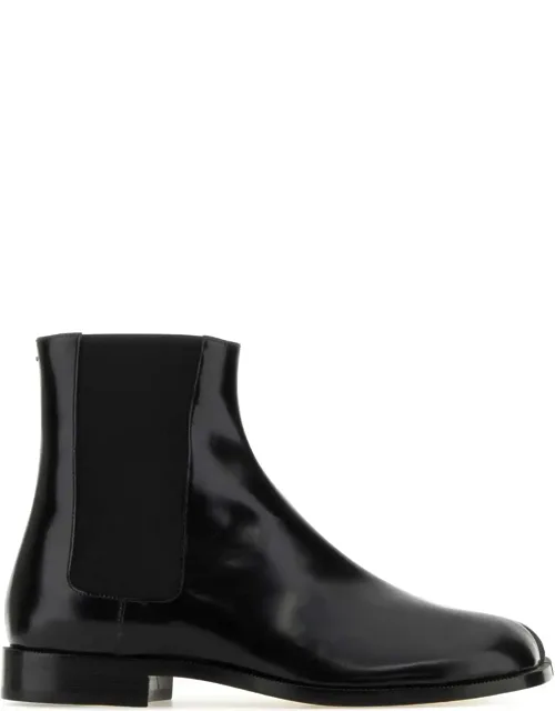 Leather Tabi Ankle Boots