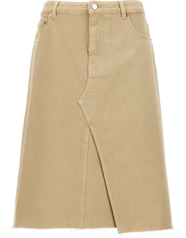 Cotton Midi Skirt