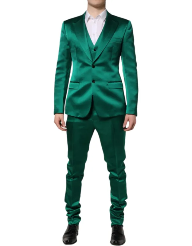 Silk 3 Piece Single Breasted Suit