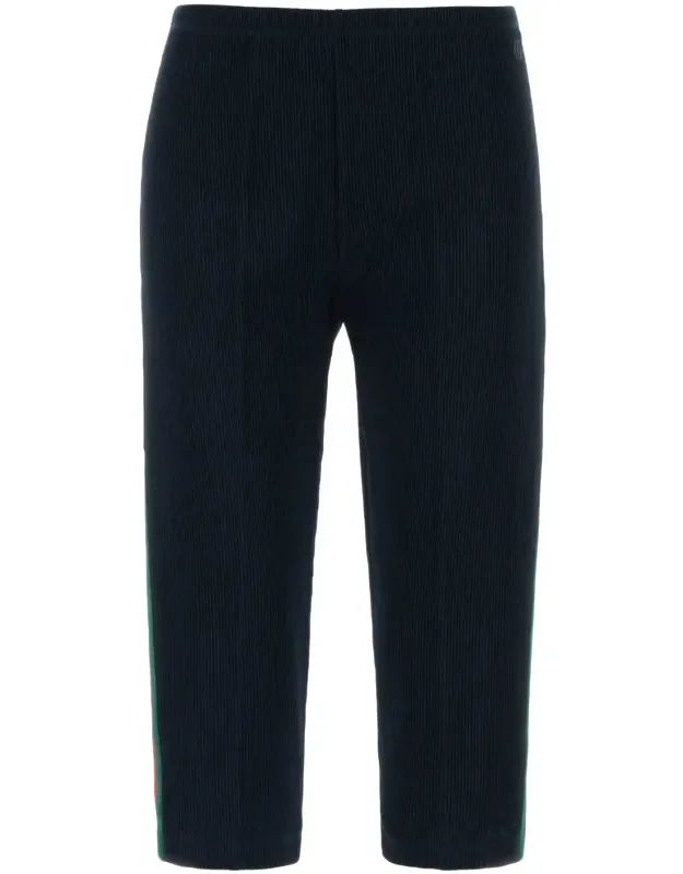 Midnight Blue Polyester Blend Leggings