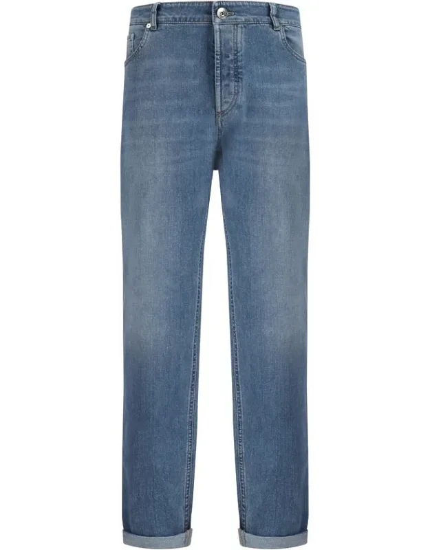 Cotton Straight-leg Jeans