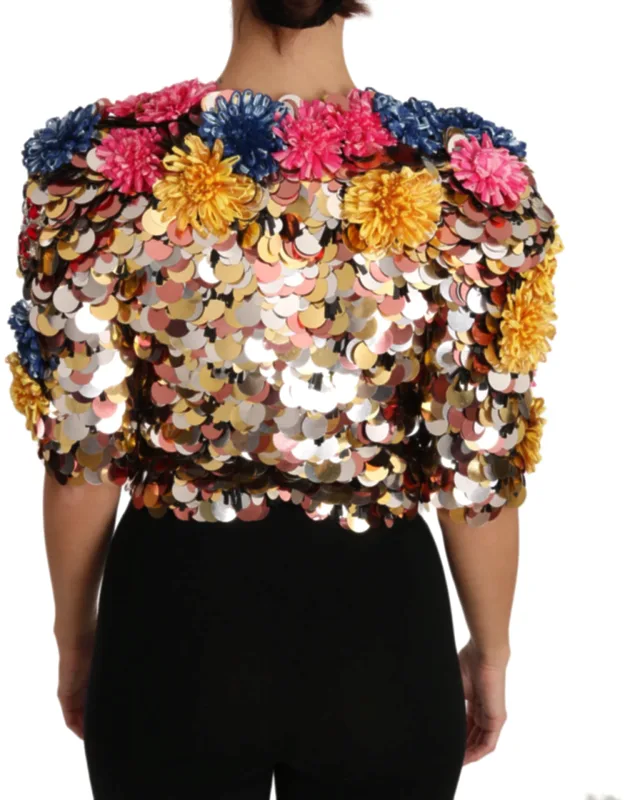 Crystal Sequined Floral Jacket