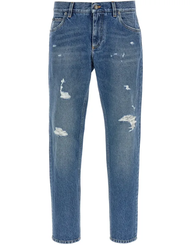 Cotton Straight-leg Jeans