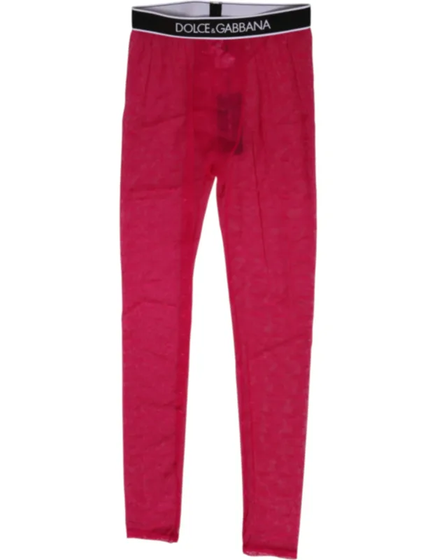 Nylon Logo Lace Leggings