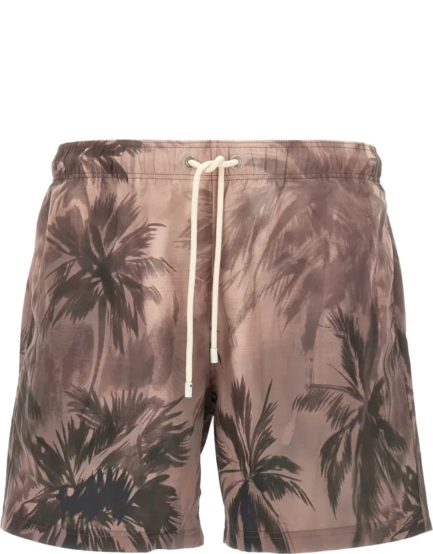 Multicolor Polyester Swim Shorts