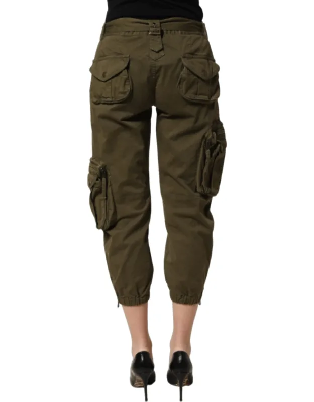 High Waist Cargo Trousers