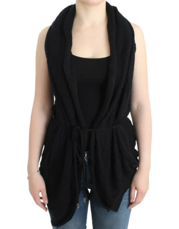 Sleeveless Knitted Cardigan
