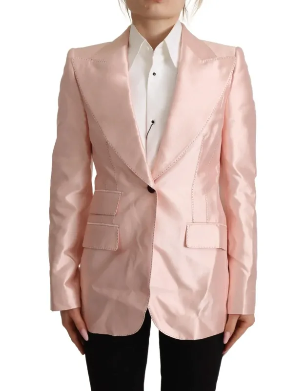 Satin Long Sleeve Blazer Coat Jacket
