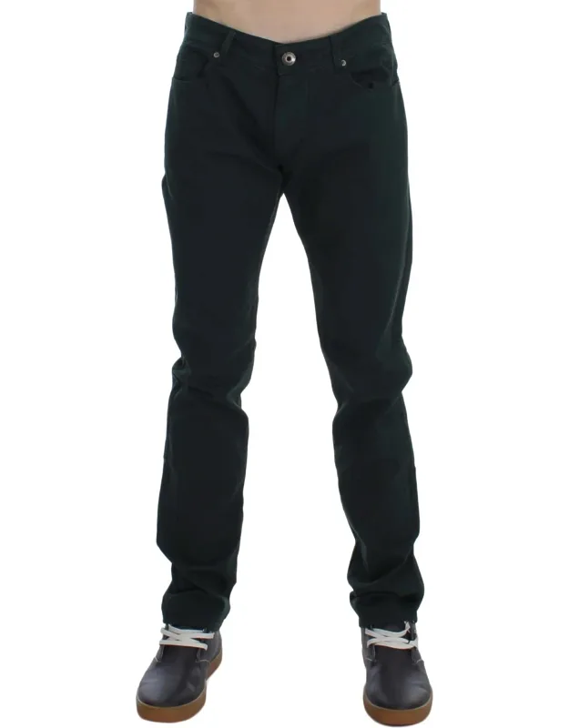 Cotton Denim Stretch Straight Fit Jeans