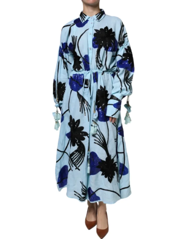Floral Embellished Maxi Dress